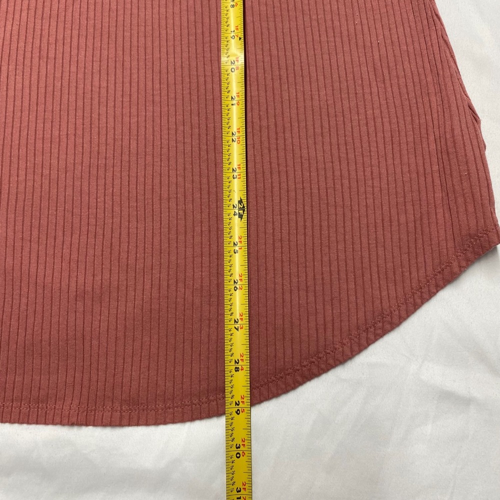 Old Navy Luxe Rib-Knit Tank Top XL Terracotta Clay Sleeveless Swing Relaxed Fit - Picture 5 of 7